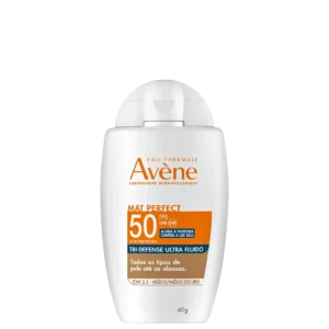 Avène Mat Perfect Tri-Defense Ultra Fluido FPS 50 2.5 Médio/Médio Escuro - Protetor Solar Facial Com Cor 40g